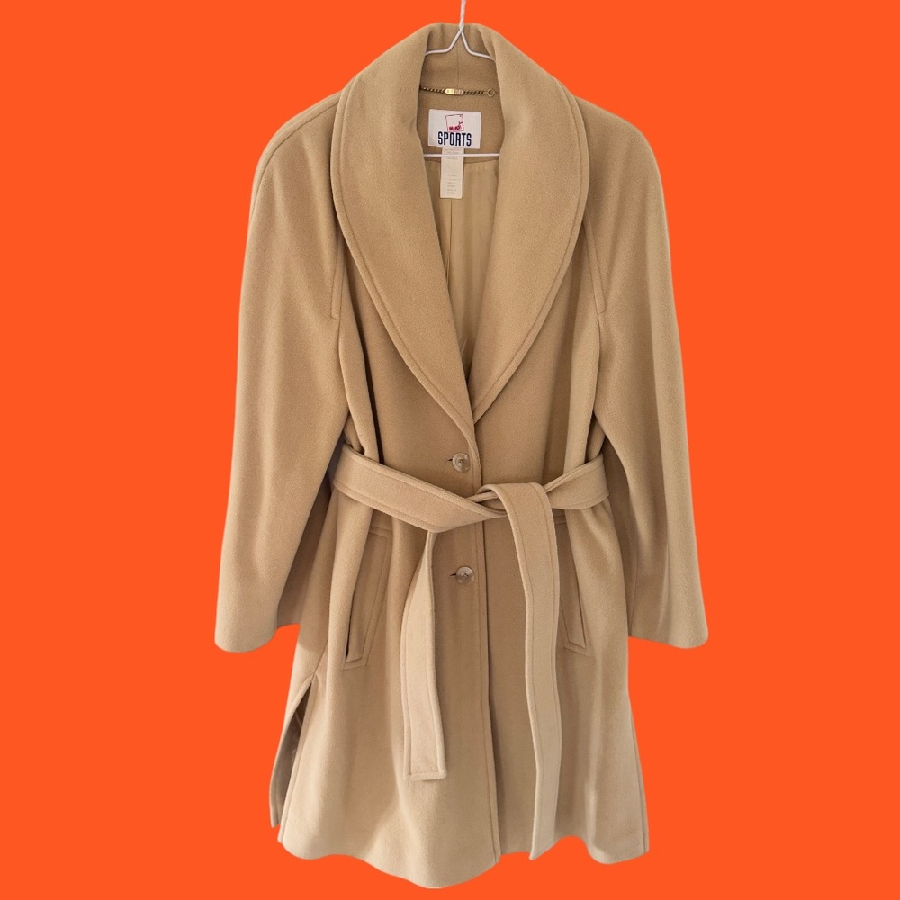 Mondi Sports Vintage Wool Teddy Trench Coat M
